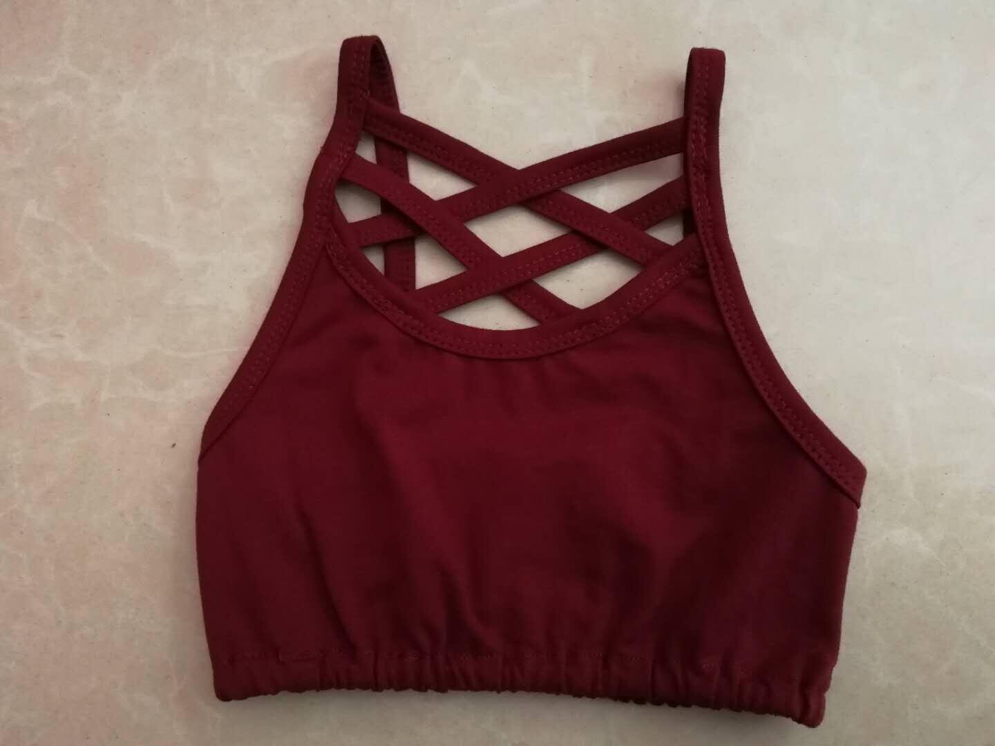 Brick red summer sports bra