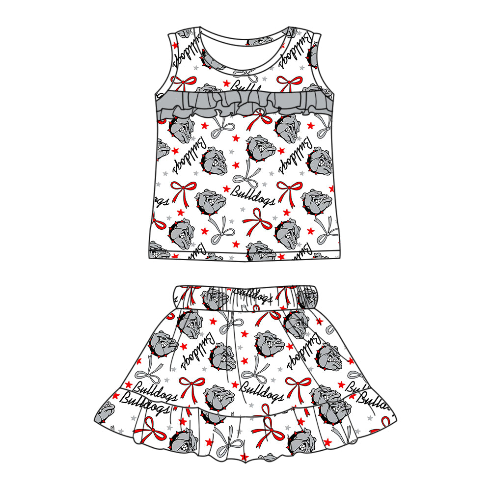 Custom moq 5 mix sizes summer teams baby girls clothes team short sleeve shorts sets dress kids pants-25.5.12