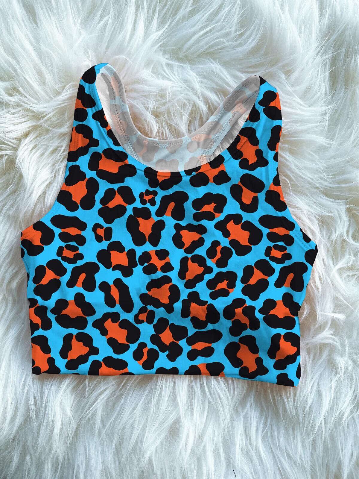 GT0517 blue leopard swim top