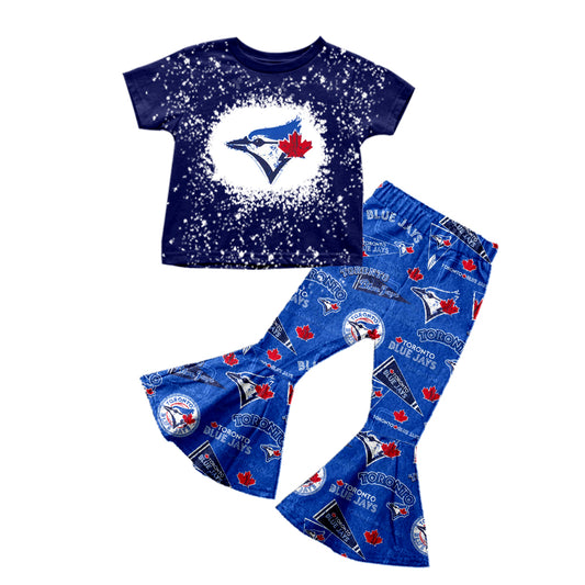 baby girl clothes team navy blue top pants toddler girl summer outfit