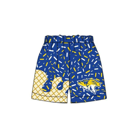 Deadline: February 26 CUSTOM no moq Gold and white tiger summer swimming trunks