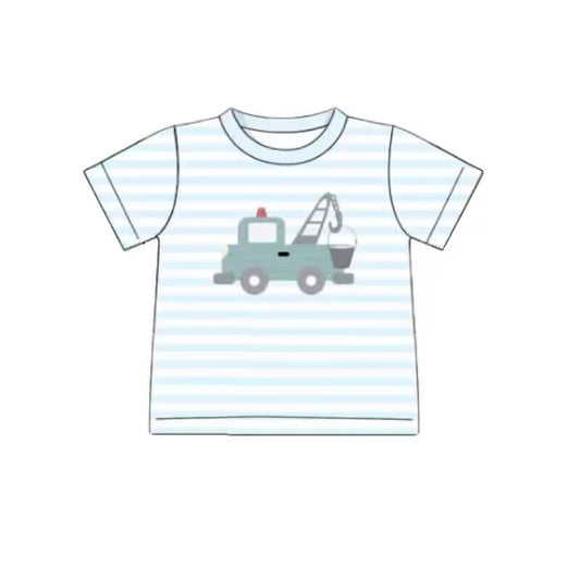 custom moq 5 eta 4-5 weeks baby boys clothes toddler boy teal striped short sleeve summer top