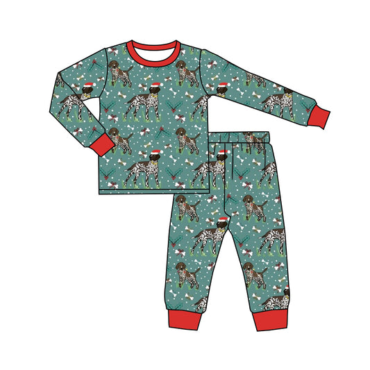 8.12 custom each style moq 5eta 4-6week Sibling Sister Christmas dog baby boy sets and rompers match family design