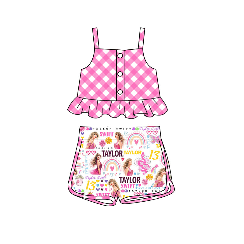 1.15 custom each style moq 5eta 4-6week Sibling Sister baby girls short sleeve shorts sets 1 and sets 2 and sets 5 match design