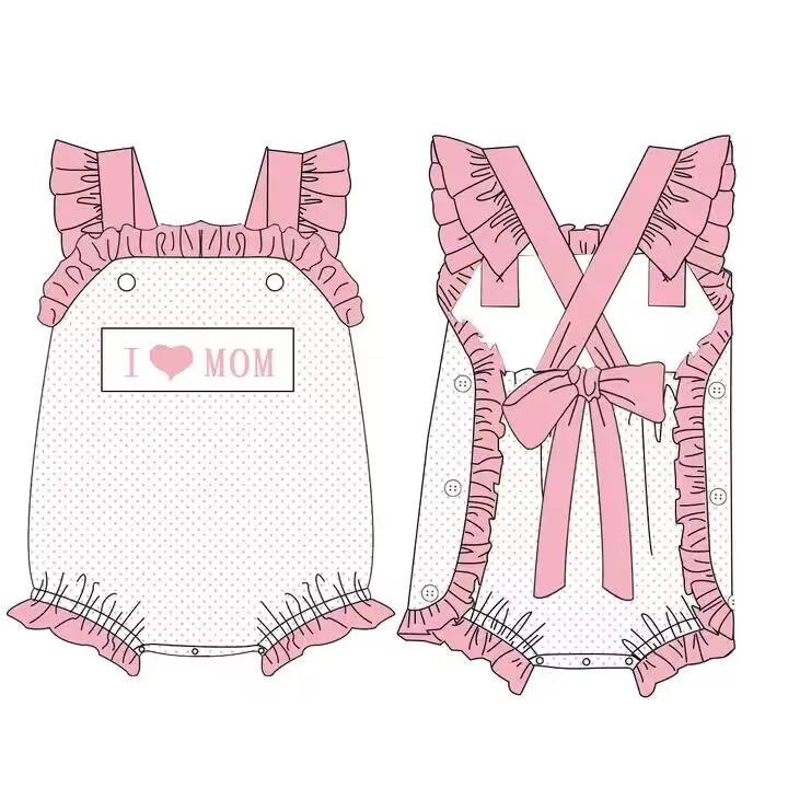 Deadline: February 9 close custom no moq I love mommy girl romper