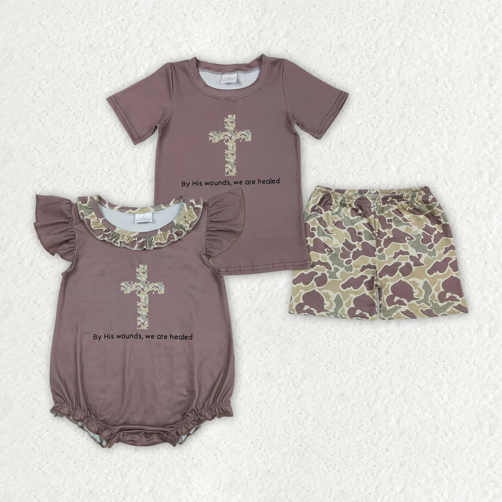 RTS NO MOQ baby boy clothes easter Rompers Clothes Sets