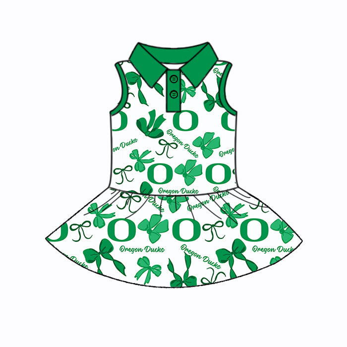 Custom moq 5 mix sizes summer teams baby girls clothes team green short sleeve skirts shorts sets dress 1 and dress 2 and dress 3 and dress 4-25.5.24