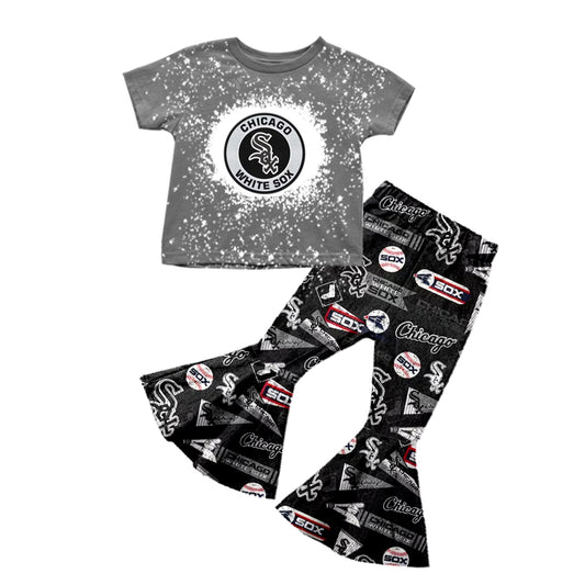 baby girl clothes team gray top black pants toddler girl summer outfit