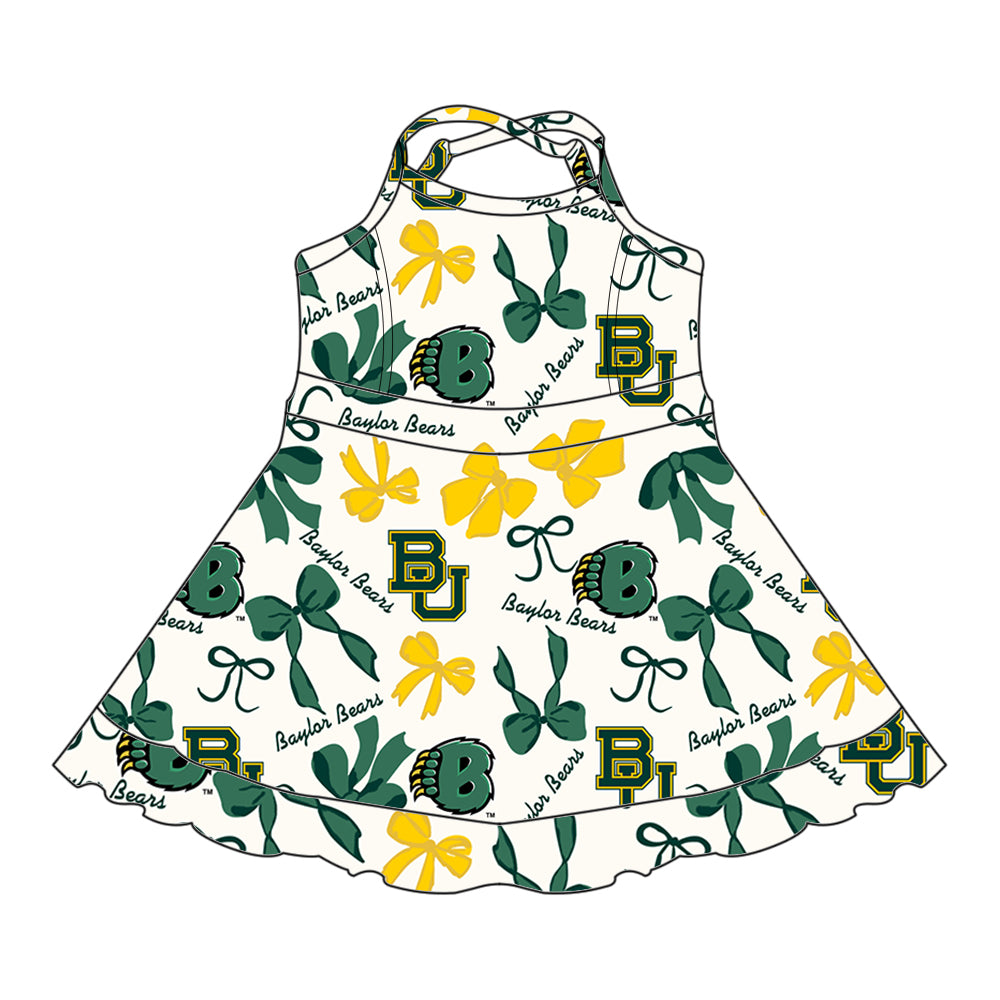 Custom moq 5 mix sizes summer teams baby girls clothes team green short sleeve skirts shorts sets dress 1 and dress 2 and dress 3 and dress 4-25.5.22