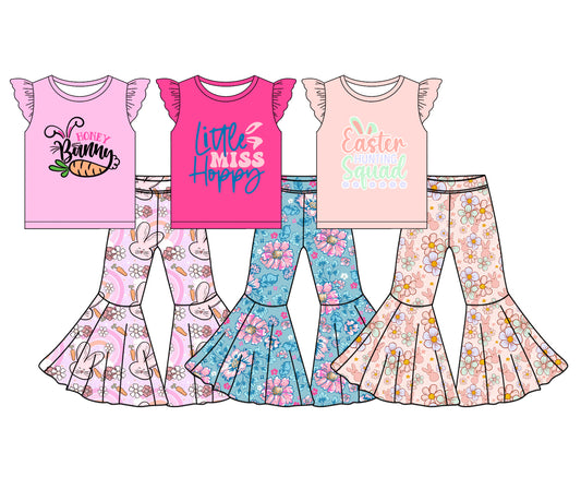 25.11.21 custom each style moq 5 eta 6-8week Sibling Sisters baby girl clothes short sleeve pants sets 3 match family design