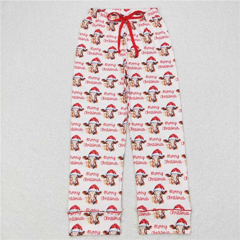 Baby boys girls Christmas style cow head print red Family Series Siblings Set