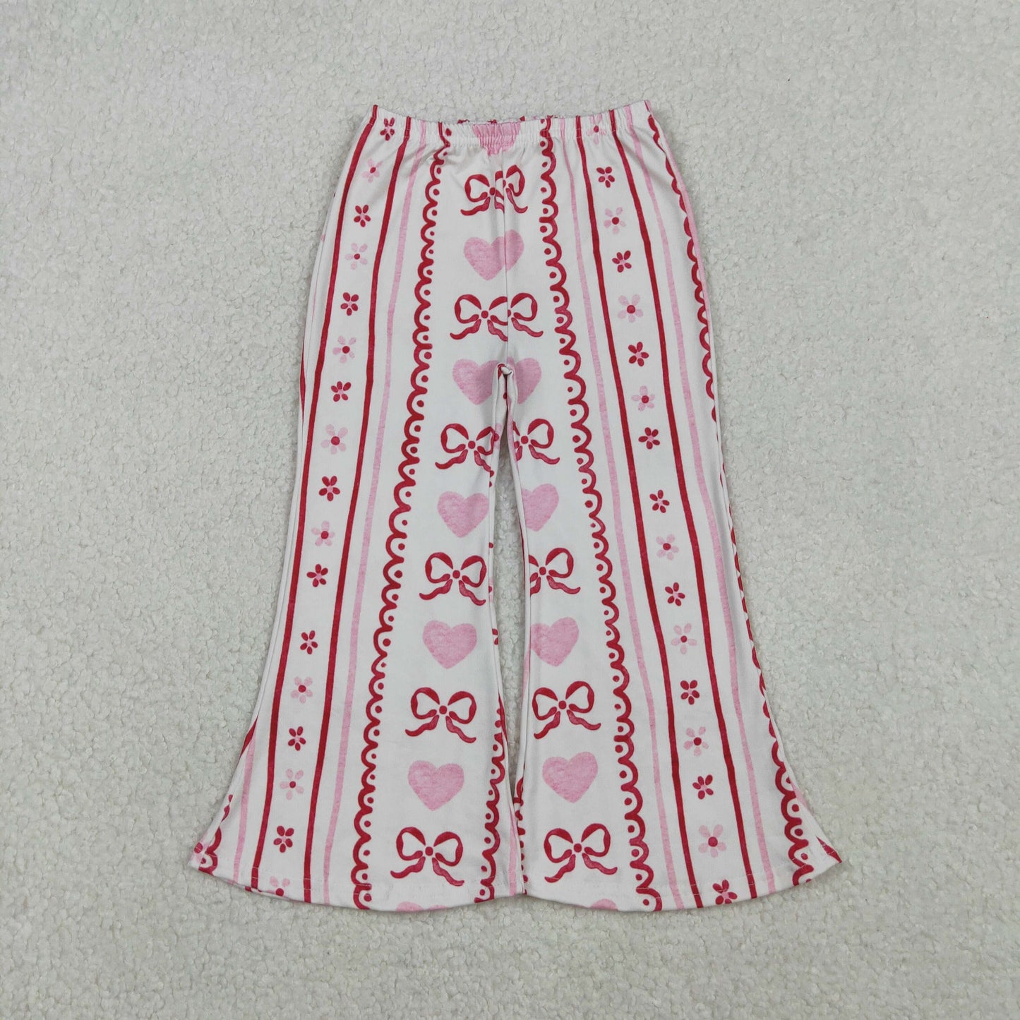 RTS NO MOQ（In Stock) P0894 Red Bow Heart Pants