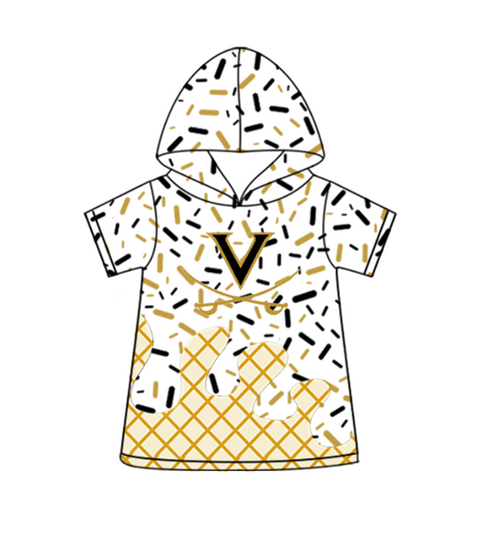 custom moq 3 eta 6-8weeks adult and kids clothes team hooded short sleeve top