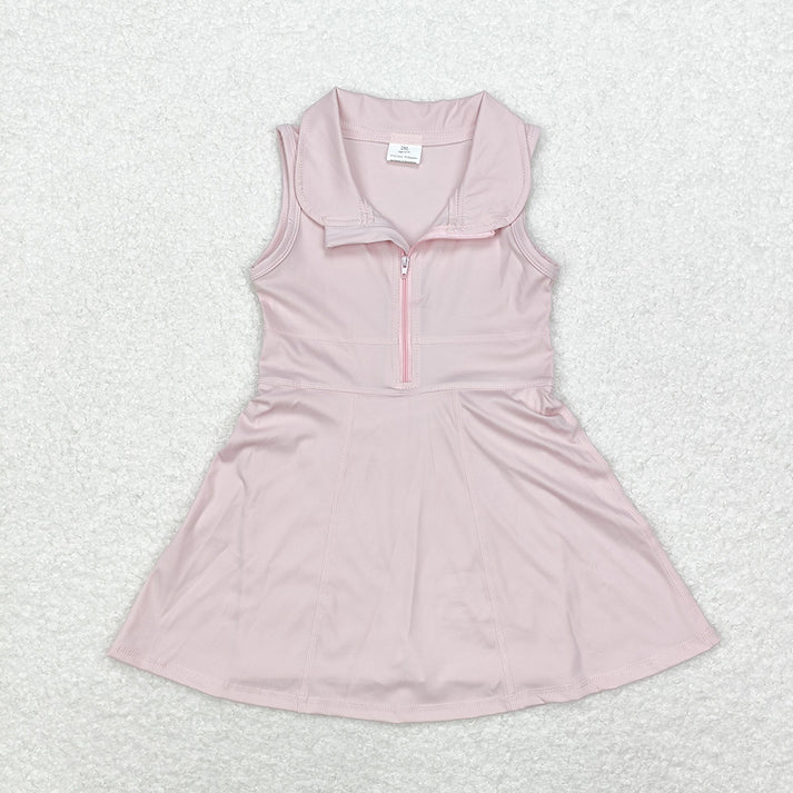 RTS NO MOQ Pink Yoga Wear Series Mixed Set: Short Skirt Set & Dress & Jumpsuit