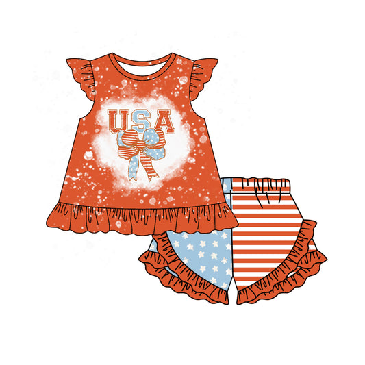 1.13 custom each style moq 5eta 4-6week Sibling Sister baby girls short sleeve shorts sets 1 and sets 2 match design