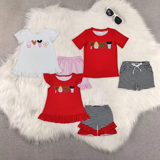 RTS NO MOQ Baby boy clothes  Short Sleeve shorts Suit