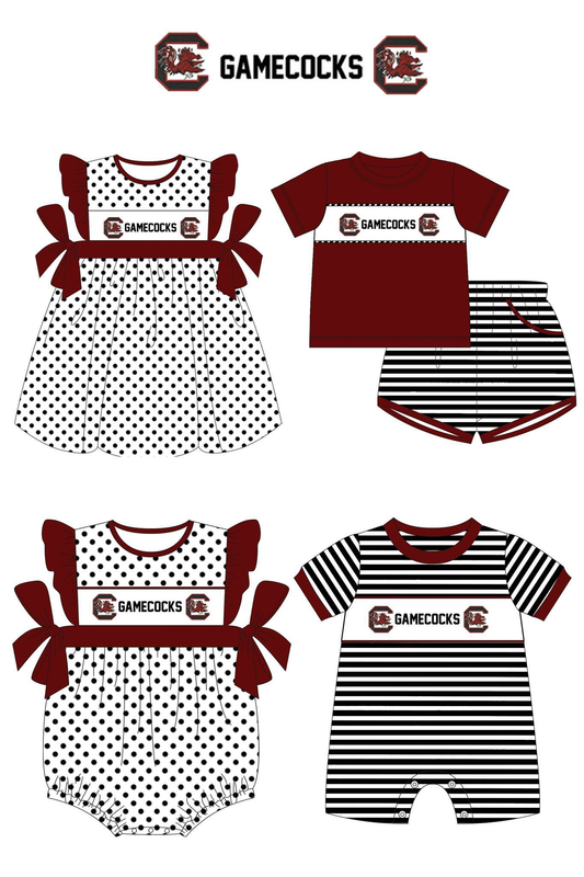 Sport team clothing custom moq 3 eta 6-8weeks  Gamecocks  Sister Clothes   Matching sets for boys and girls（