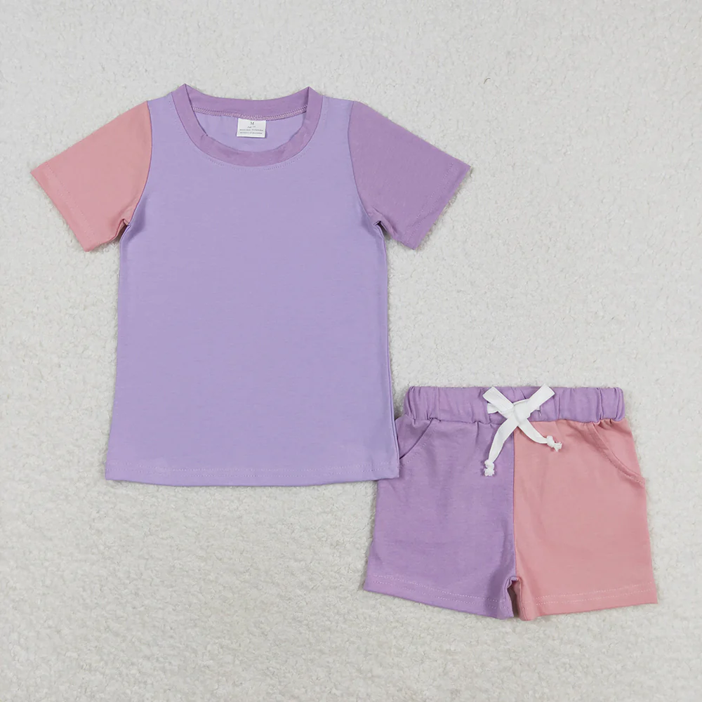 RTS Baby Girls Summer Colorful Shirt Shorts Sports Clothes Sets