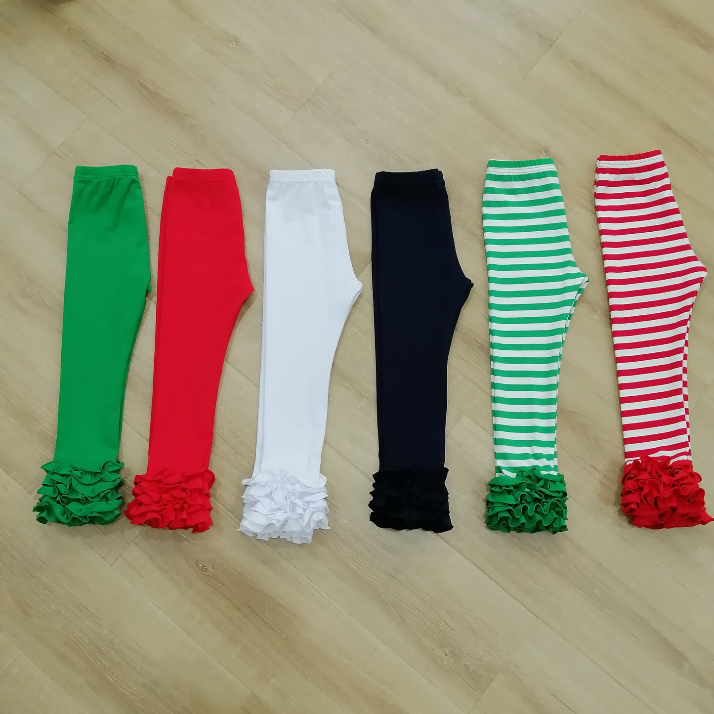 custom moq 5 eta 5-6weeks Christmas July Cotton Trousers Girls Trousers Striped Christmas Trousers