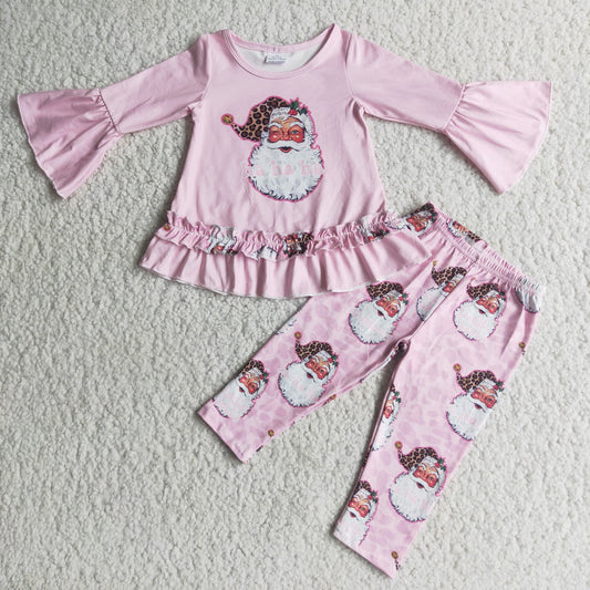 6 C9-23 Santa Claus Pink Long Sleeve Pants Suit