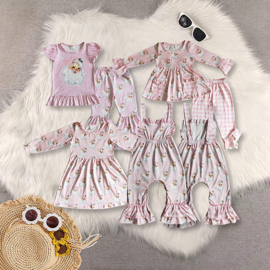 RTS Sibling baby girls clothes Christmas long Sleeve pants sets and dress and jumpsuit