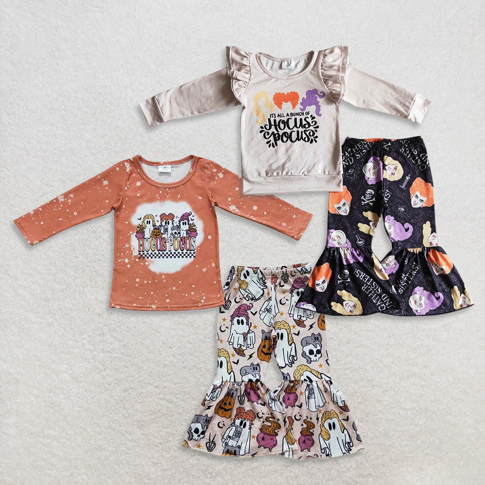 RTS NO MOQ Sibling baby girl clothes pumpkin long-sleeved striped trousers suits