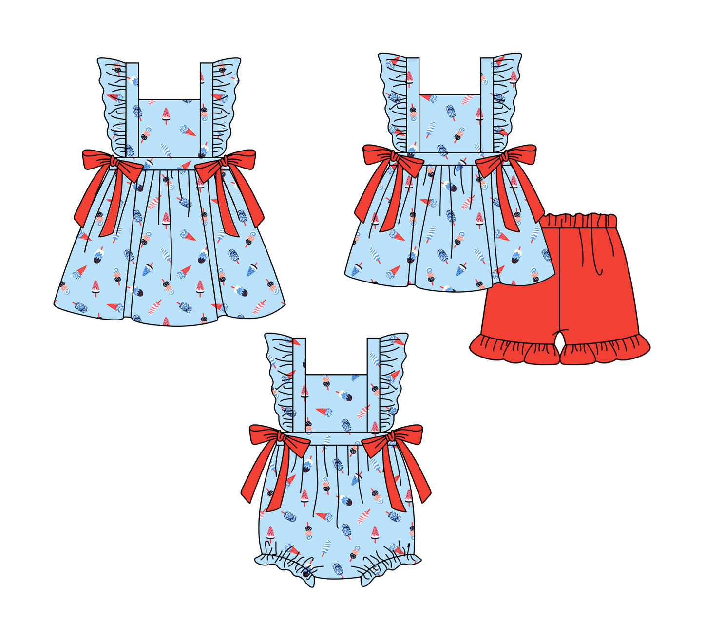 1.6 custom each style moq 5eta 4-6week Sibling Sistes baby girl short sleeve shorts sets and dress and rompers match family design