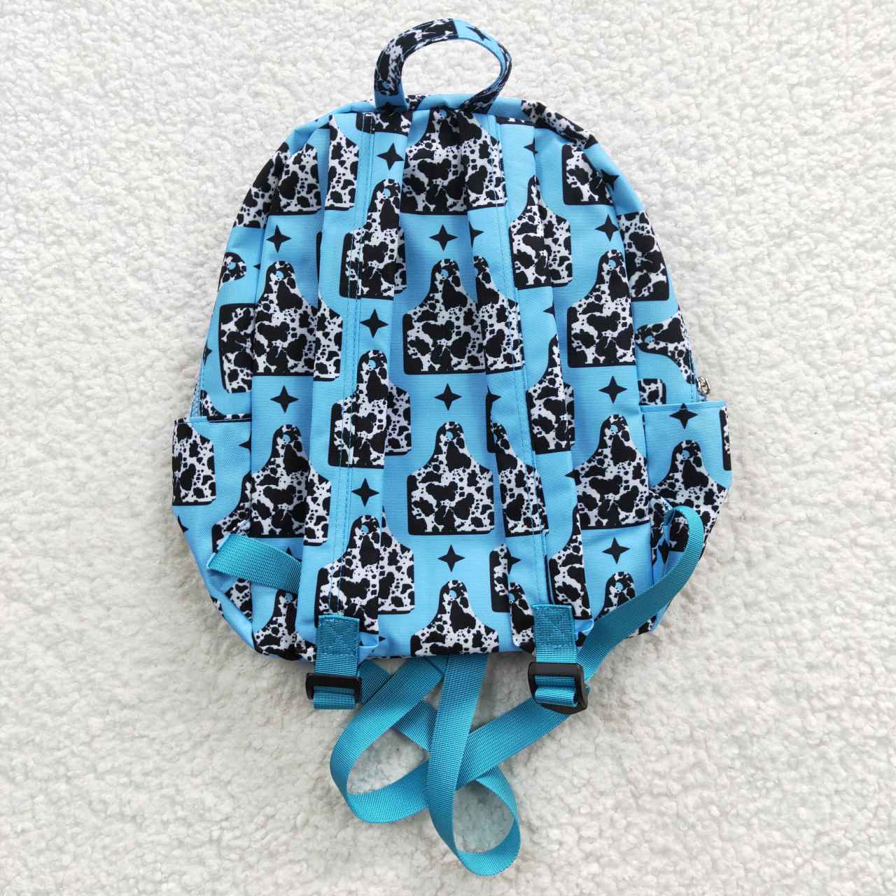 BA0056 Cow Print Blue Backpack