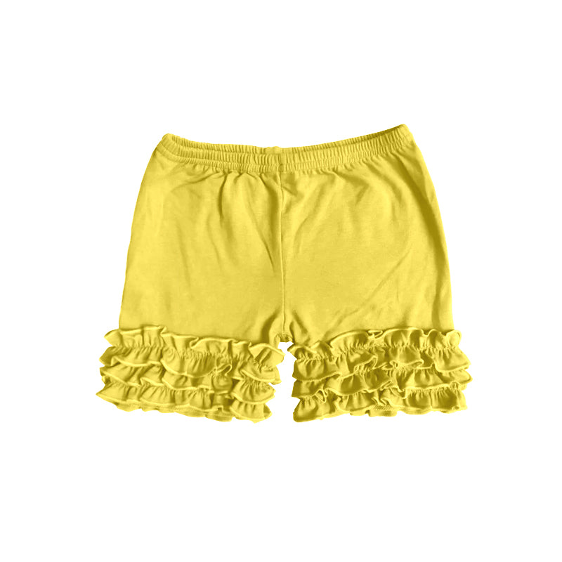 Custom pants cotton pants icing summer shorts Yellow color