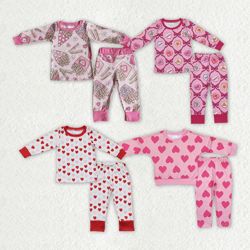 RTS NO MOQ Baby Boys Clothes Valentine long-sleeved pants set