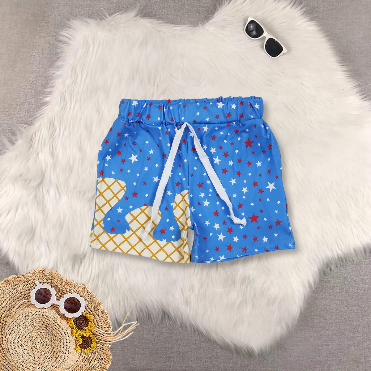 RTS NO MOQ Sibling Baby boy clothes Summer team Shorts