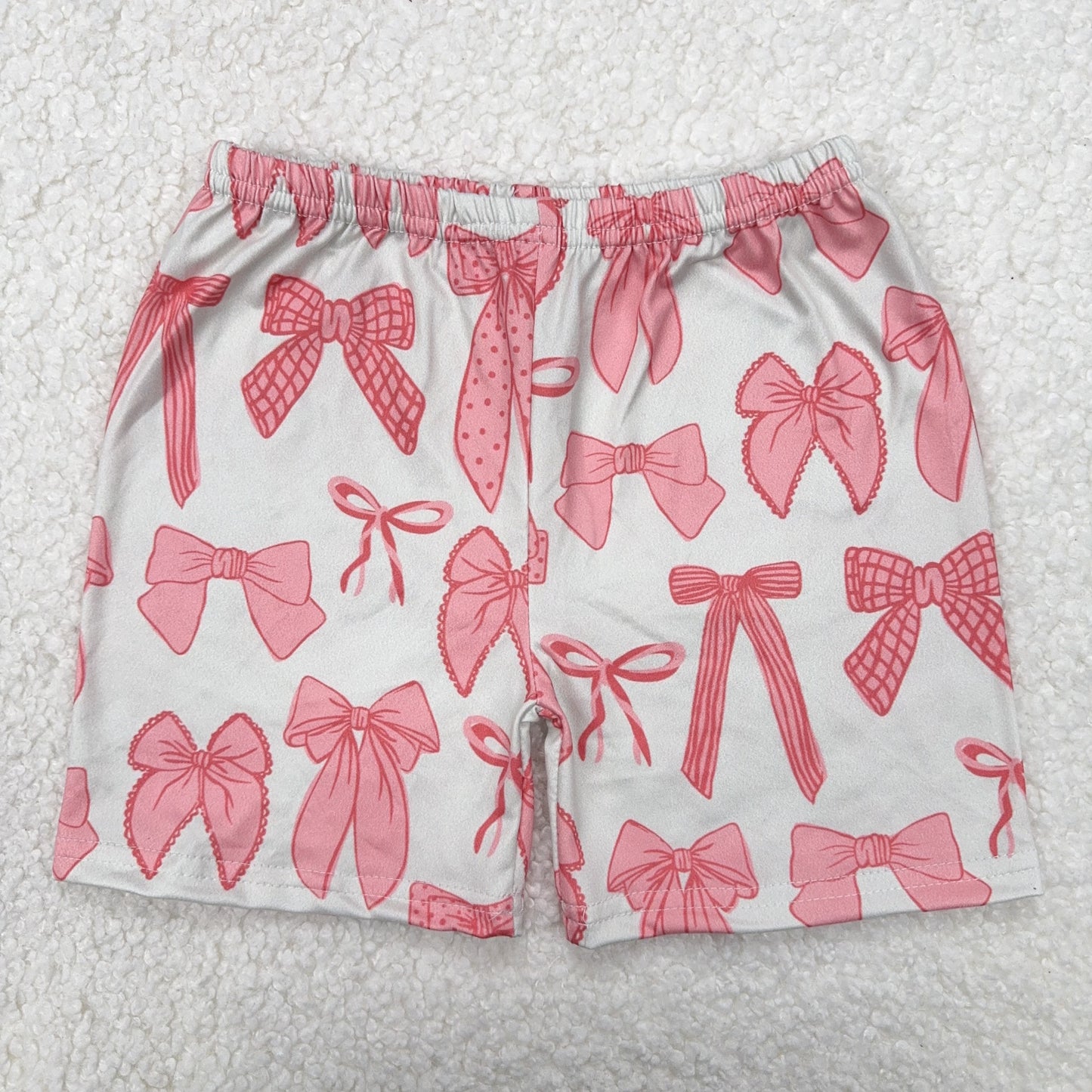 RTS SALES NO MOQ Pink Bow Shorts