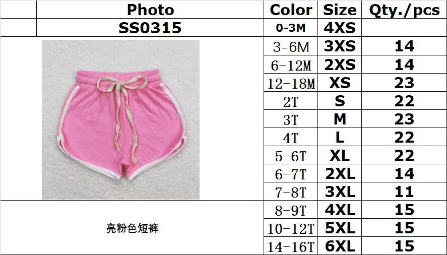 SS0315 Bright pink shorts