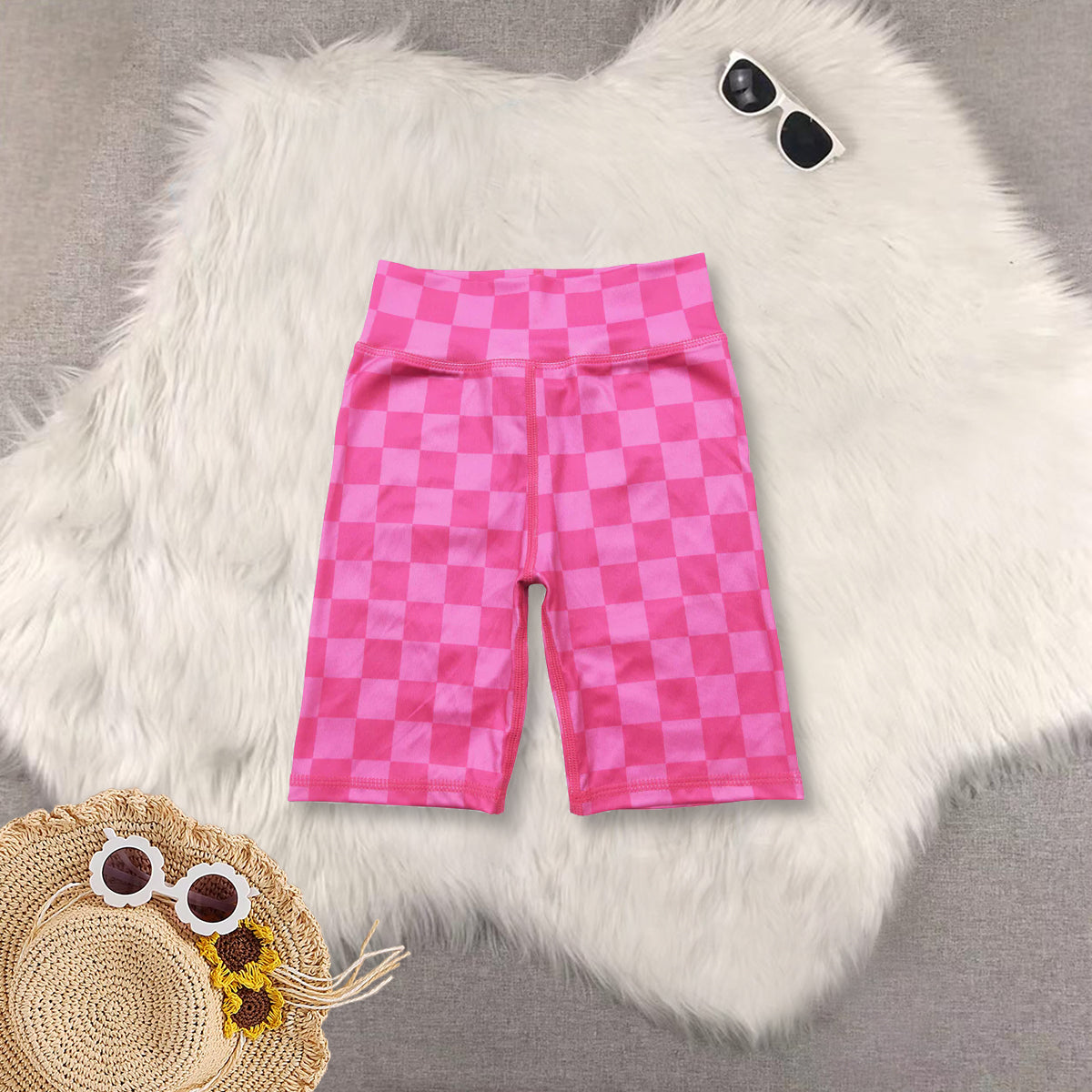 RTS NO MOQ baby girls clothes short sleeve dress cycle shorts sets