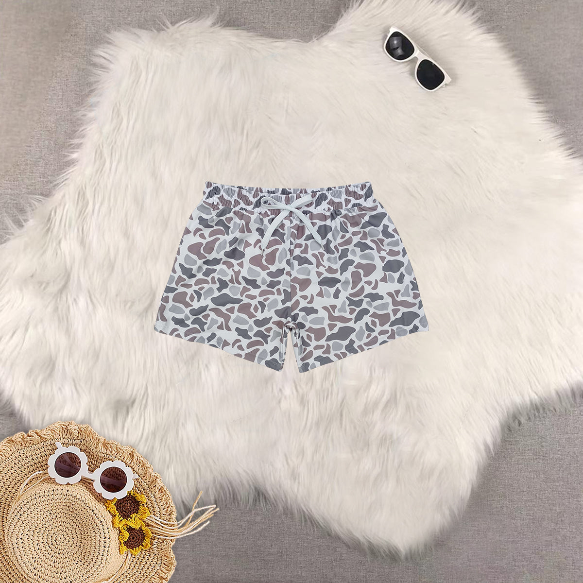 RTS NO MOQ Baby Boys Camouflage Trunks Bottoms Swimsuits