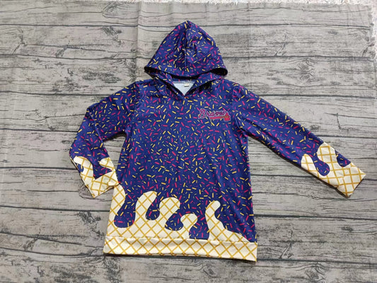 custom moq 3 eta 6-8weeks adult and kids clothes team hooded long sleeve top