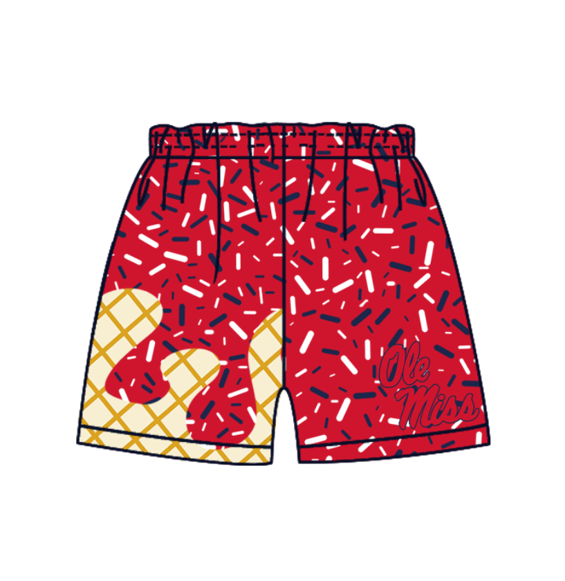 custom moq 3 eta 6-8weeks adult and kids clothes team red Beach Summer Shorts-25.4.29