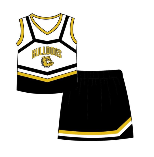 （PRE ORDER ）Deadline  September 31  custom no moq bulldogs Black and gold short-sleeved shorts suit