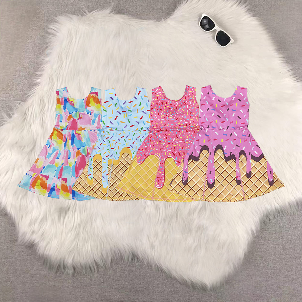 RTS NO MOQ Sibling baby girl clothes yoga team sleeveless dress