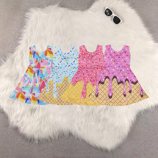 RTS NO MOQ Sibling baby girl clothes yoga team sleeveless dress