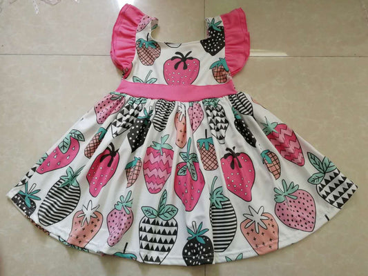 Strawberry pink summer skirt