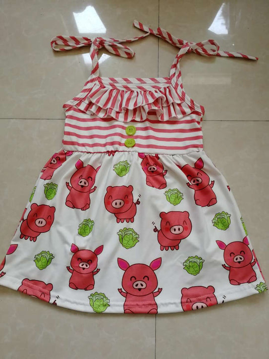 Striped piggy summer skirt