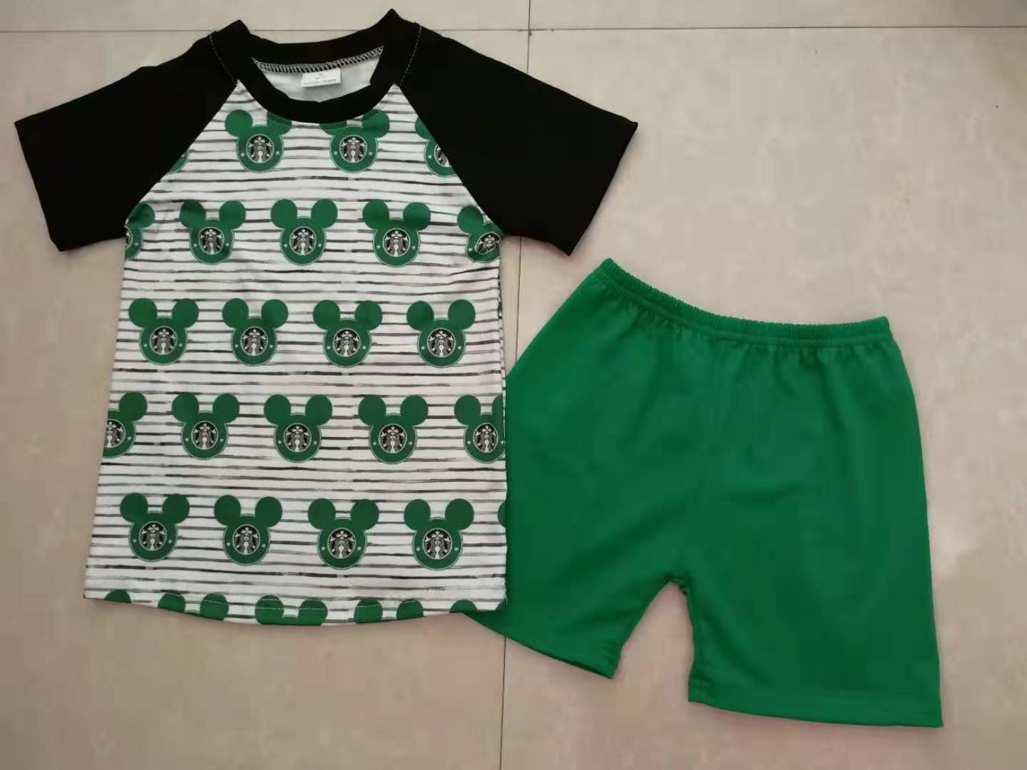 Boys summer short sleeve shorts suit