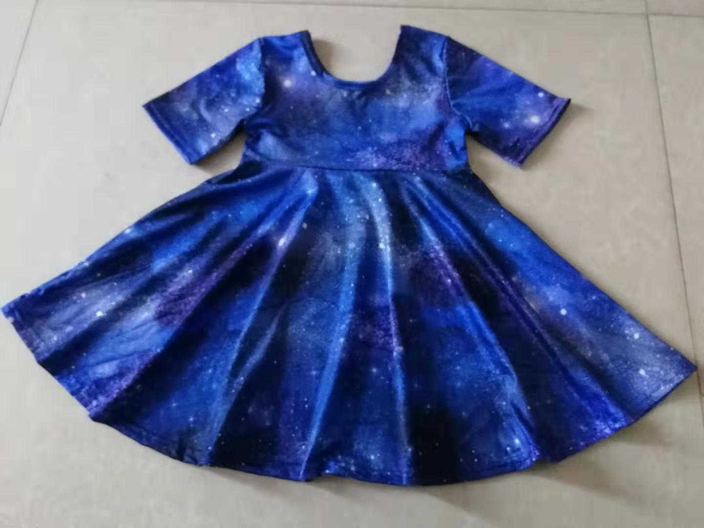 Sky, starry sky summer skirt