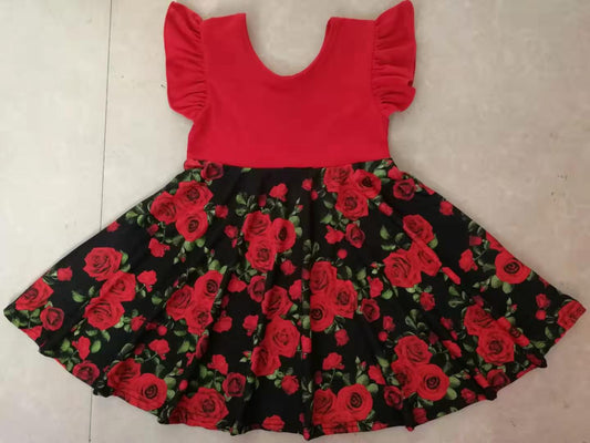 red rose summer skirt