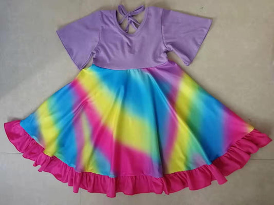 Purple Rainbow Summer Skirt