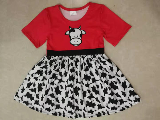 Red cow summer skirt