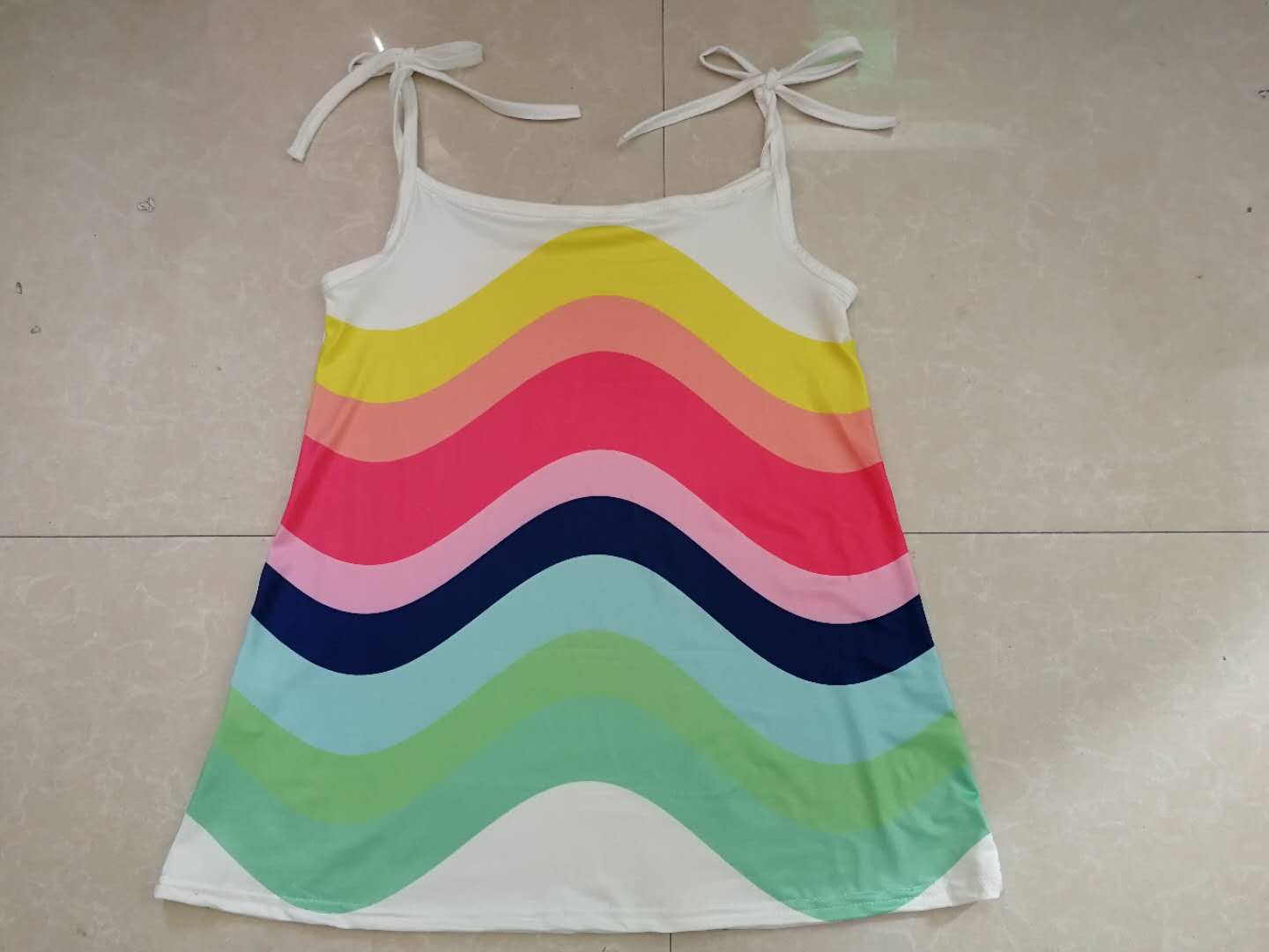 suspender summer rainbow skirt