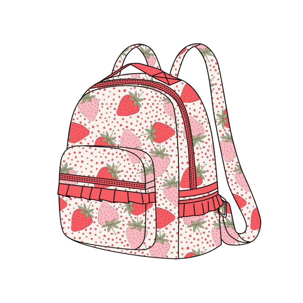 Strawberry zipper backpack