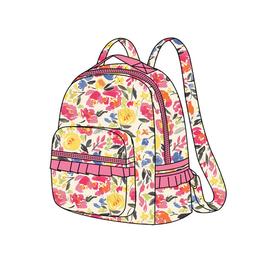 flower zipper backpack